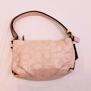 Coach Perforated Signature Leather Duffle